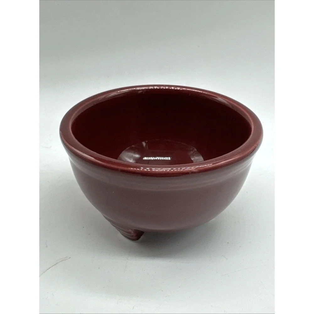 FIESTA Ware TRIPOD Dipping Candle Bowl CINNABAR Retired Item & Color 1998-2001 1